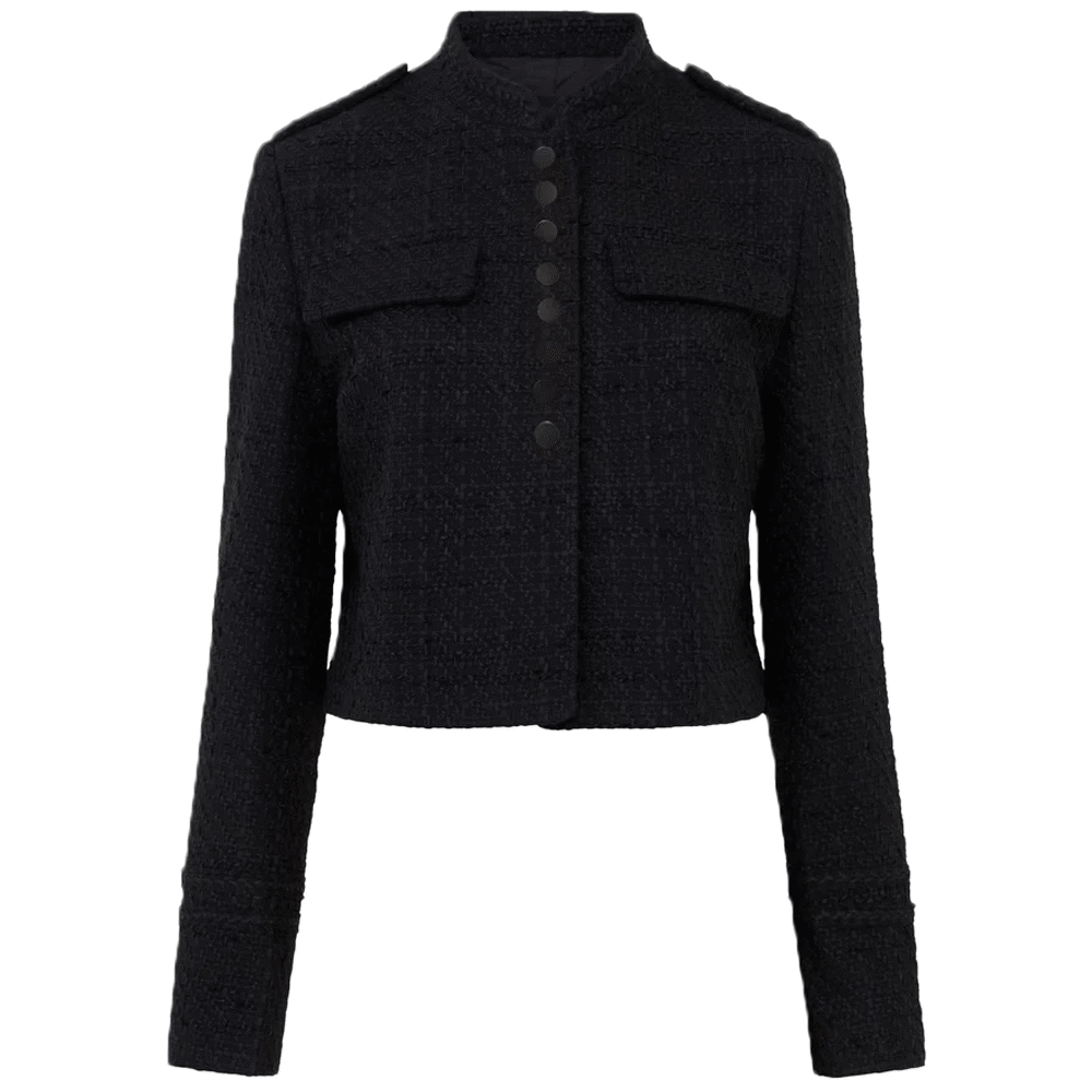 French Connection Felice Tweed Military Jacket